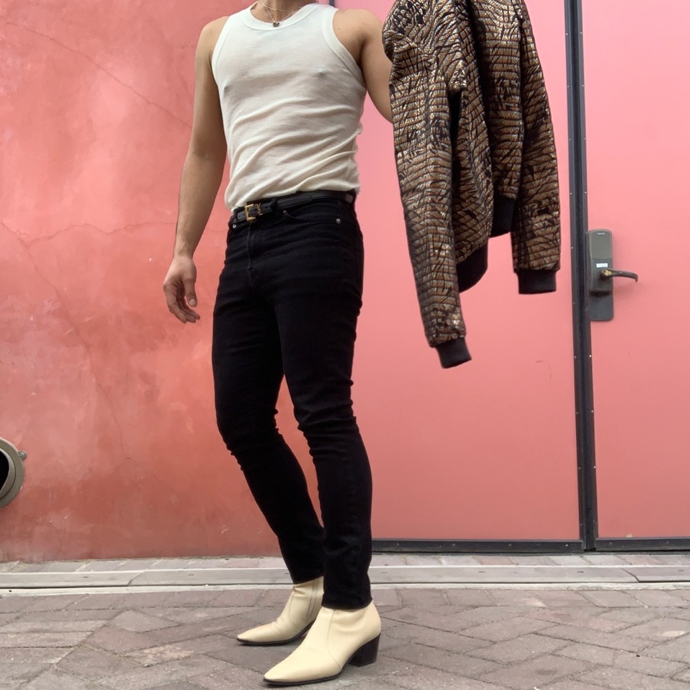 Saint Laurent Metallic Teddy Jacket size 44 IT/ US size 44